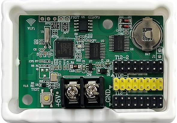 仰邦Wifi单色LED显示屏控制卡X-32W512(WiFi)，手机wifi控制卡板载天线，无遮挡传输距离≤20m