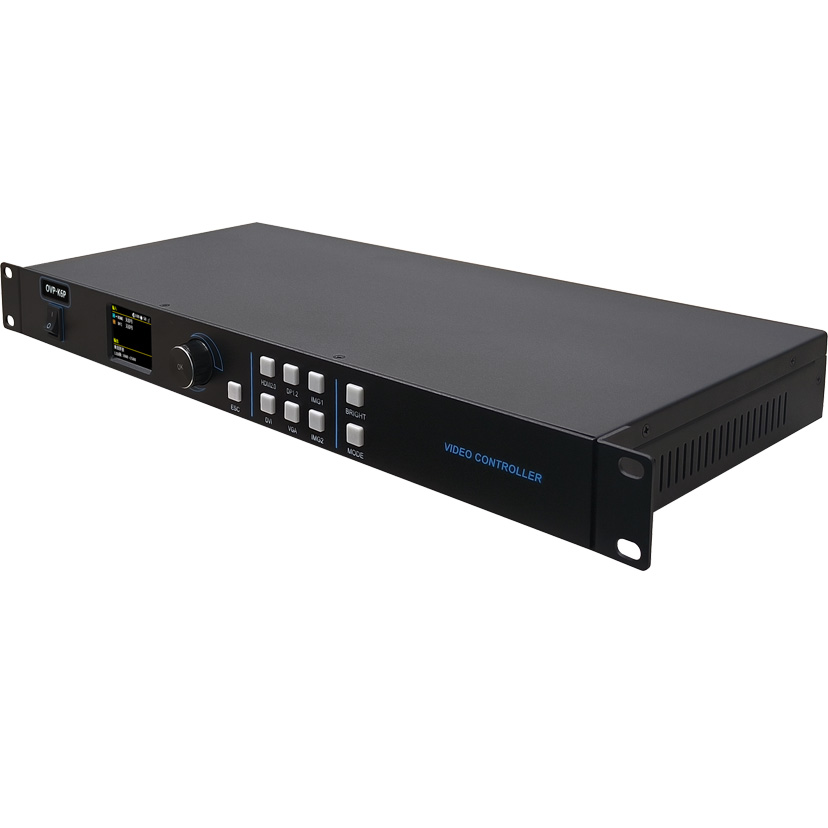 仰邦OVP-K6P双画面6千兆网口视频处理器，LED显示屏多画面拼接处理器，标配RS232控制接口，可接入中控设备