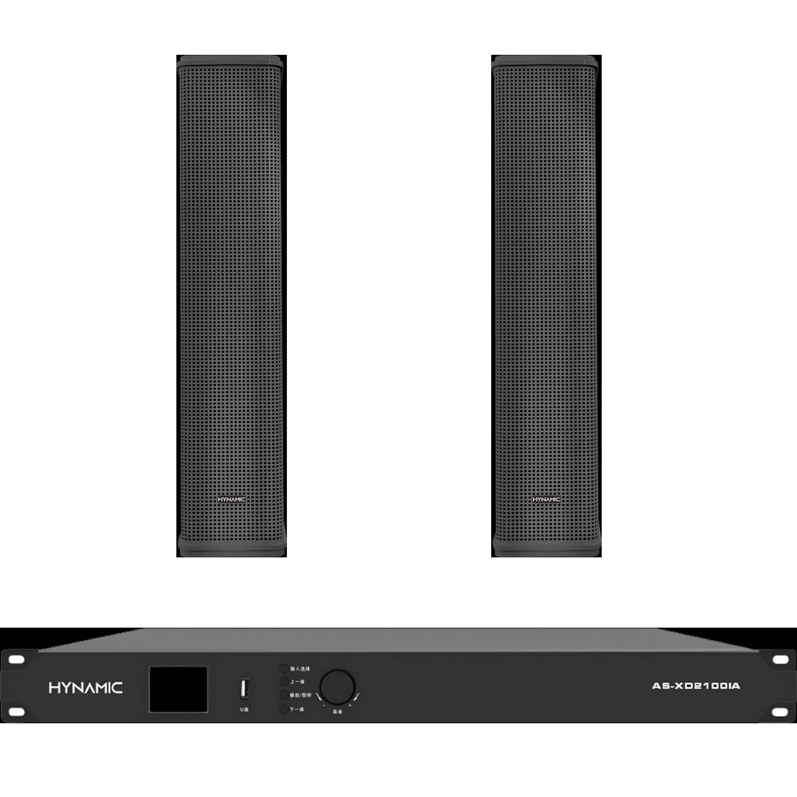 诺瓦嗨动天韵音频扩声系统，AS-XD2100IA+RS-YC100W组合套装，合并式功放与音箱